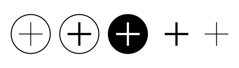 Plus Icon vector isolated on white background. Add plus icon. Addition sign. Medical Plus icon