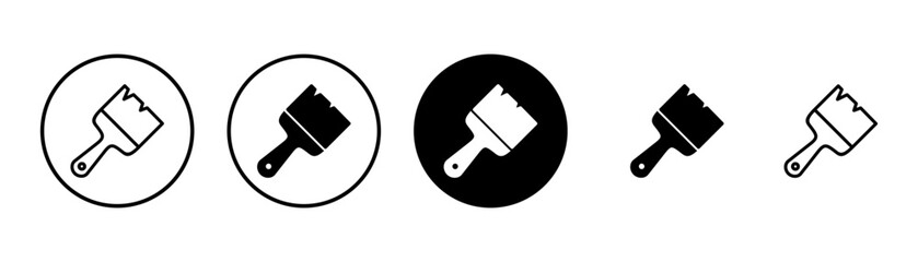 Paint icon vector isolated on white background. Paint brush vector icon. Paint roller icon