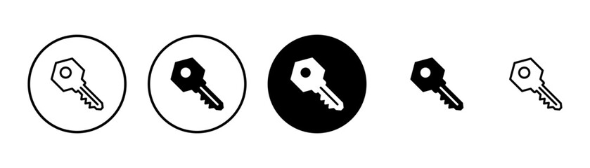 Key icon vector isolated on white background. Key vector icon. Key symbol. security