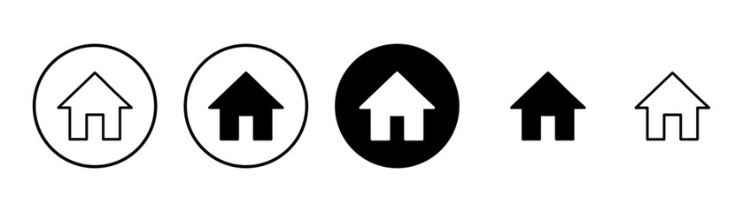 Home icon vector isolated on white background. House vector icon. Address