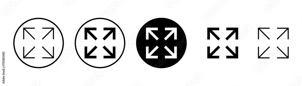 Poster fullscreen icon vector isolated on white background. expand to full screen icon. fullscreen sign ico