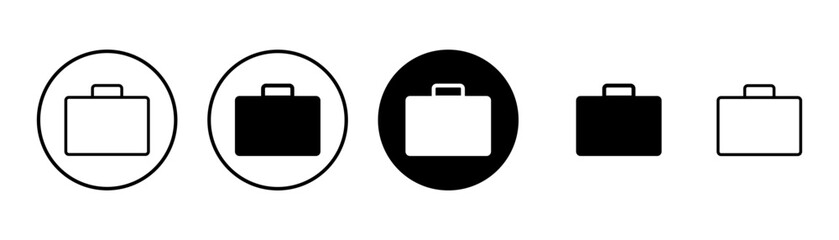 Briefcase icon vector isolated on white background. Briefcase vector icon