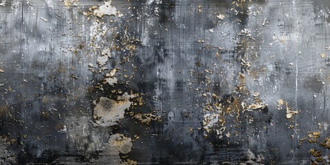 Rustic Reverie: A Collage of Four Metal Pieces, Marred by Rust and Paint, A Melody of Weathered Beauty.