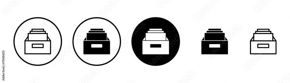 Poster archive folders icon vector isolated on white background. binders vector icon. archive storage icon.