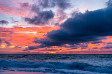 Colorful Cloudy Sky of Ocean