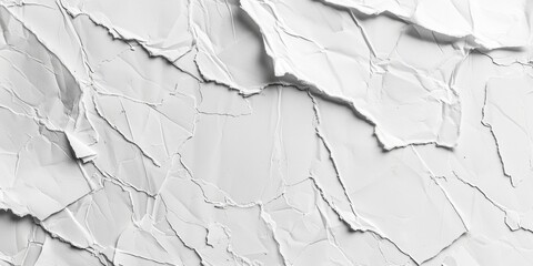 Aged Ephemera: A Wrinkled and Creased White Paper, Preserving the Beauty of Time's Touch.