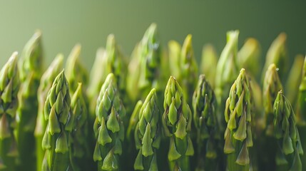 Vertical Group of Organic Asparagus A Nutritious and Tasty Addition to Any Meal