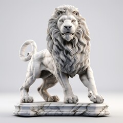 Marble lion sculpture accessories accessory wildlife.