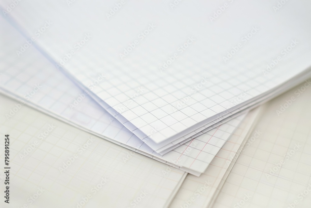 Poster three sheets of lined paper are stacked on top of each other