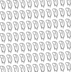 Cartoon slobbering tongues in the form of a large background.