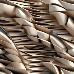 A digital sculpture of interconnected shapes and forms, shifting and changing in a mesmerizing pattern4