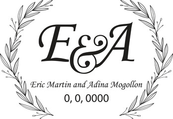 WEDDING MONOGRAM LUXURY FLORAL DESIGN