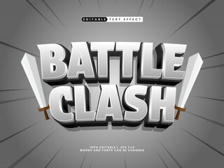 battle clash editable text effect in game style