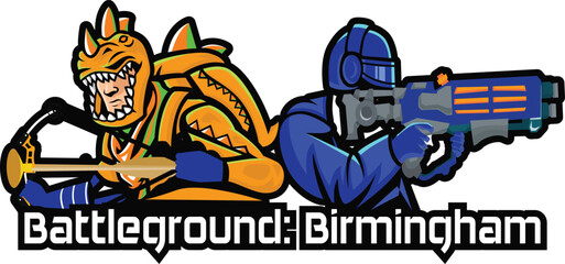 BATTLEGROUND LOGO CARTOON DESIGN