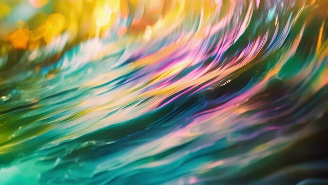 Dynamic defocused background with blurred streaks of vibrant colors resembling a fastmoving river or stream to symbolize the constant flow of innovative ideas and solutions in Environmental .