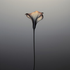 Beautiful realistic glass flower, photorealistic