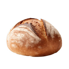 fresh loaf of bread on white background