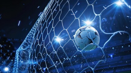 Soccer Ball In The Goal Net