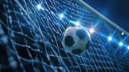 Soccer Ball In The Goal Net