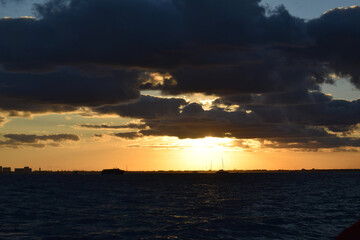 sunset over the ocean