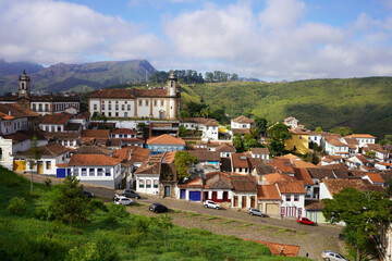 Ouro Preto historical colonial city UNESCO world heritage in Minas Gerais state, Brazil
