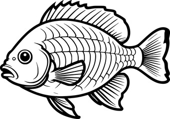 tilapia fish cartoon