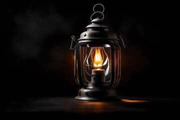 Immerse yourself in the world of transparent background images with an HD shot of a glowing lantern, isolated against a dark backdrop