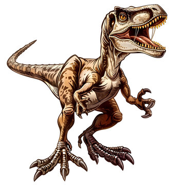 recommend clip art: Clipart illustration a velociraptor on white background. Suitable for crafting and digital design projects.[A-0005]