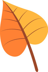 Leaf in heart shape in Autumn