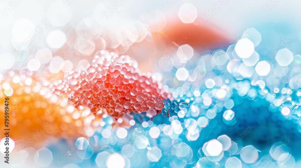 Poster abstract light refraction close-up bokeh effect - this abstract image displays light refracted throu