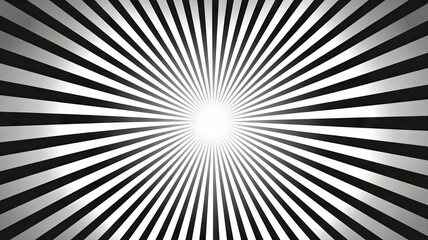 Black and white hypnotic radial pattern - This image showcases a mesmerizing black and white optical illusion with a radial pattern that draws the eye inward