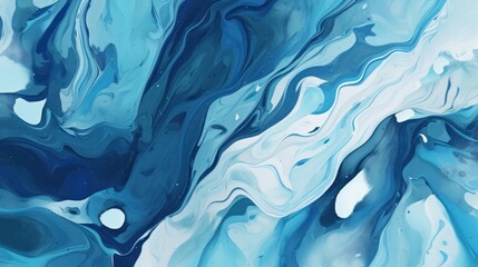 Abstract blue marble pattern painting outdoors nature.