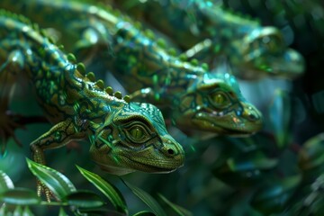 Obraz premium Phylogenetics, the study of evolutionary relationships, employs DNA sequencing to unravel the lineage connections between seemingly disparate species, science concept