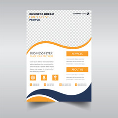 Vector business flyer design template