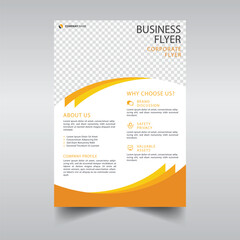 Vector corporate flyer design template