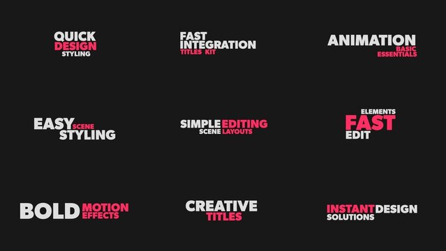 Big Bold Title Animations