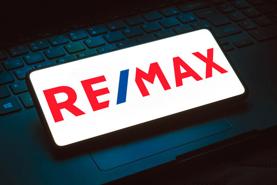 April 25, 2024, Brazil. In this photo illustration, the RE/MAX logo is displayed on a smartphone screen.