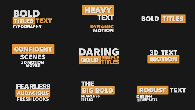 Brave Bold 3D Rotation Title Animations 