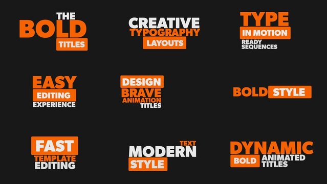 Daring Bold Title Animations 