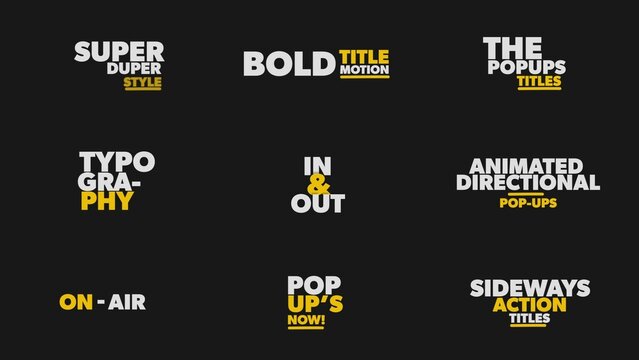 Direct 3D Bold Title Animations