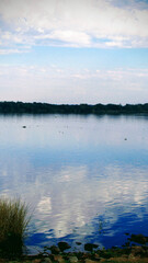 blue sky and lake