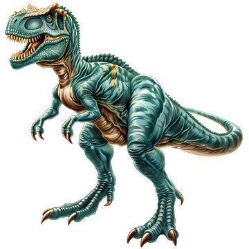 teal dinosaur standing, open mouth clip art preview