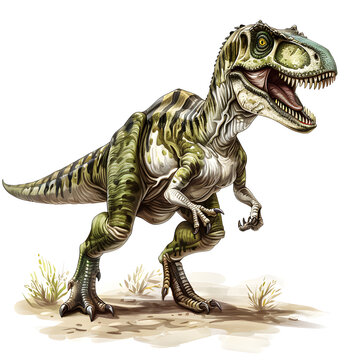 recommend clip art: Clipart illustration a allosaurus on white background. Suitable for crafting and digital design projects.[A-0002]