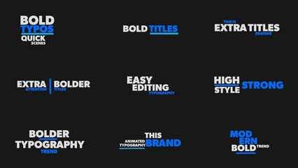 Modern Bold Title Animations 