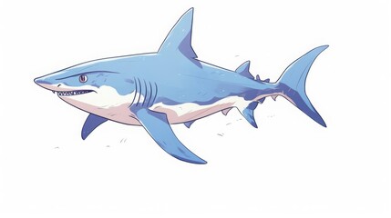 Fototapeta premium sapphire shark circling