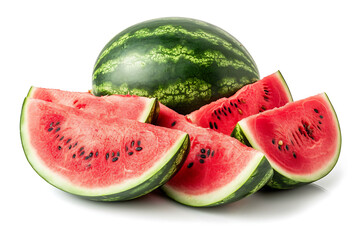 Fresh watermelon isolated on white background.