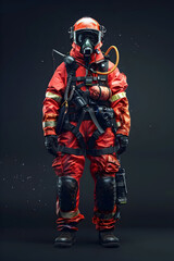 Fototapeta premium Coordinating First Responders for Efficient Crisis Management in Isolated Cinematic Photographic Style with