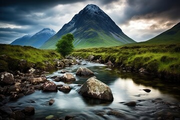 Scotland nature wilderness landscape.