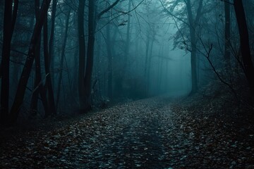 Naklejka premium Spooky forest outdoors woodland spooky.