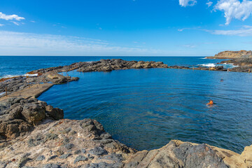 Pacific Ocean view of Kiama Sydney NSW Australia Coastal Beach fishing Town